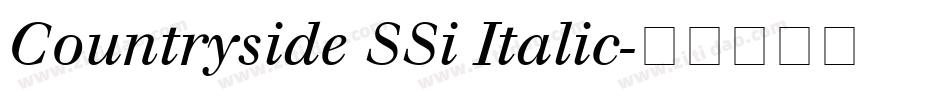 Countryside SSi Italic字体转换